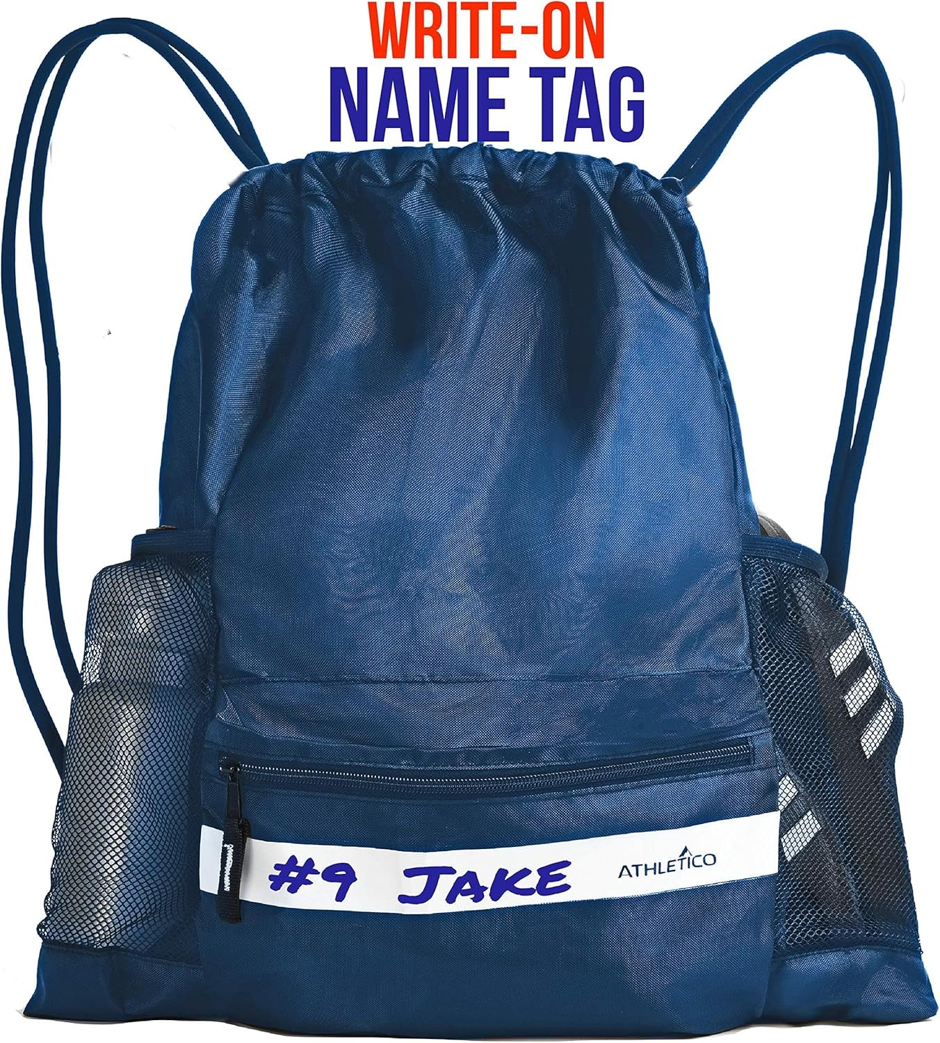 Drawstring Soccer Bag - Soccer Backpack for Boys or Girls Can Also Carry Basketball or Volleyball