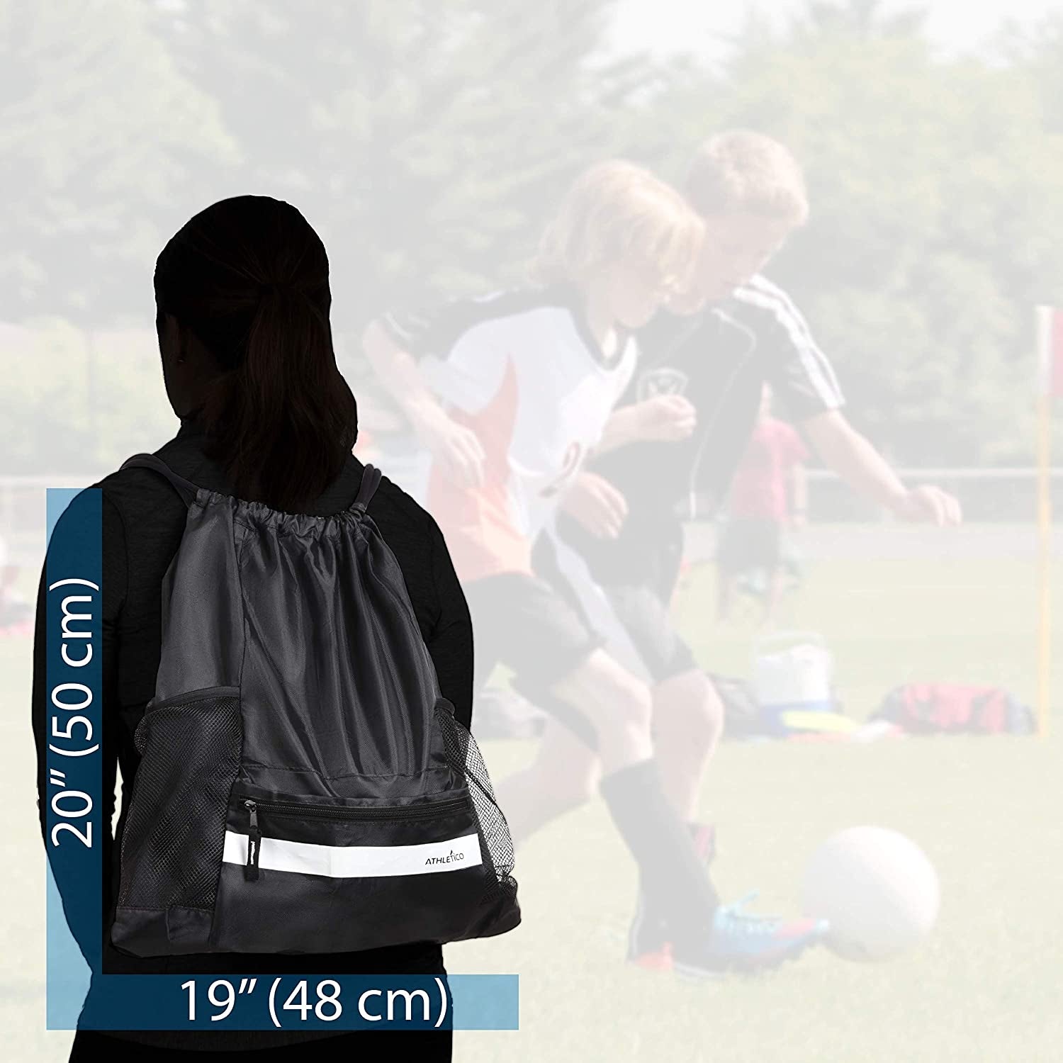 Drawstring Soccer Bag - Soccer Backpack for Boys or Girls Can Also Carry Basketball or Volleyball