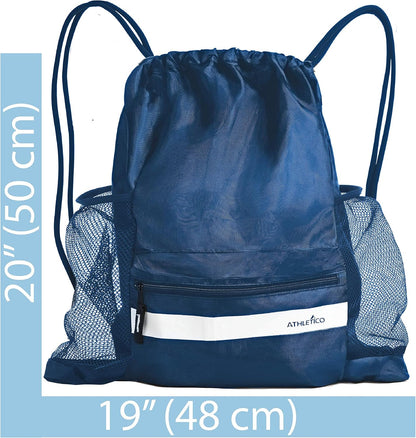 Drawstring Soccer Bag - Soccer Backpack for Boys or Girls Can Also Carry Basketball or Volleyball