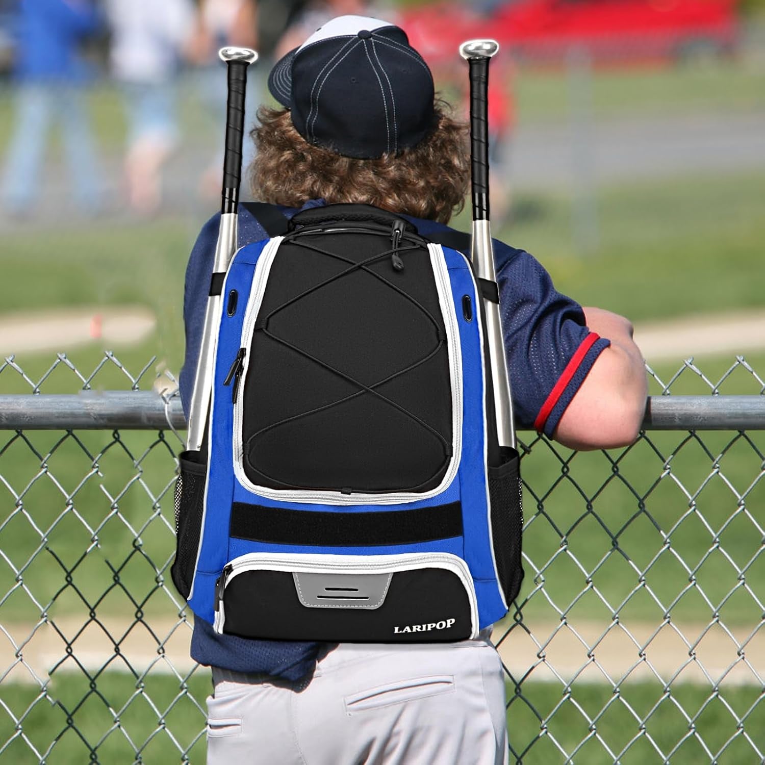 Youth Baseball Bag - Bat Backpack for Softball and T-Ball Gear with Separate Shoe Compartment