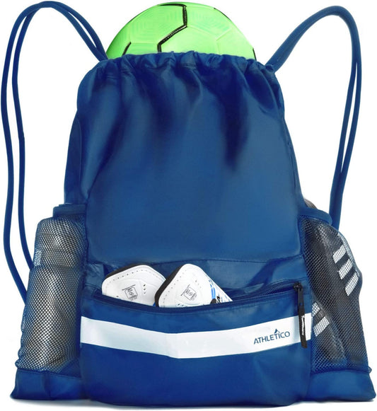 Drawstring Soccer Bag - Soccer Backpack for Boys or Girls Can Also Carry Basketball or Volleyball